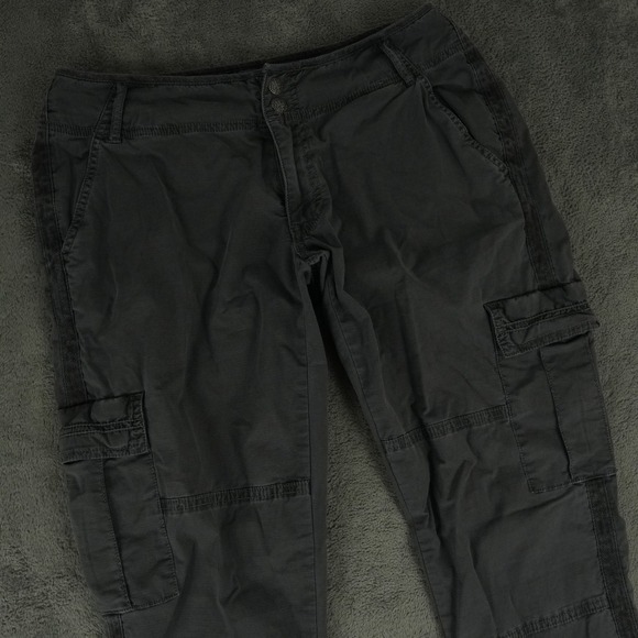 Prana Pants - prAna Kadri Pants Womens 8 Gray Organic Cotton Ripstop Hiking Cargo Jogger